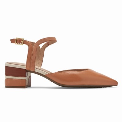 Salto Alto Rockport Total Motion Noelle-Strap Mulher Marrom PT-23407